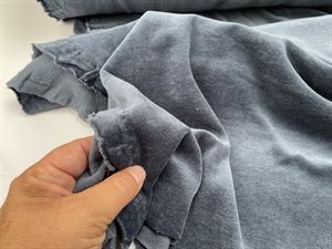 Bomulds velour - lys marine